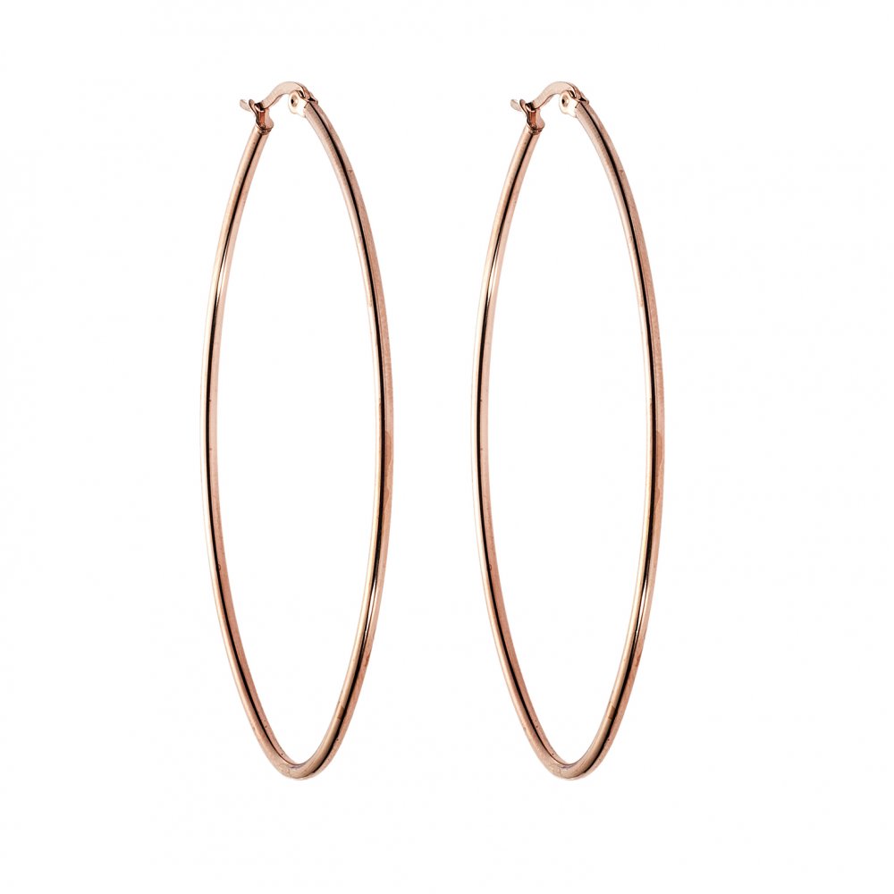 Σκουλαρίκια Senza Steel 7X5 cm Rose Gold Plated - SSD3781RG