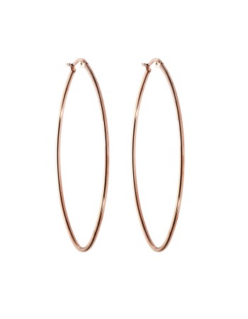 Σκουλαρίκια Senza Steel 7X5 cm Rose Gold Plated - SSD3781RG