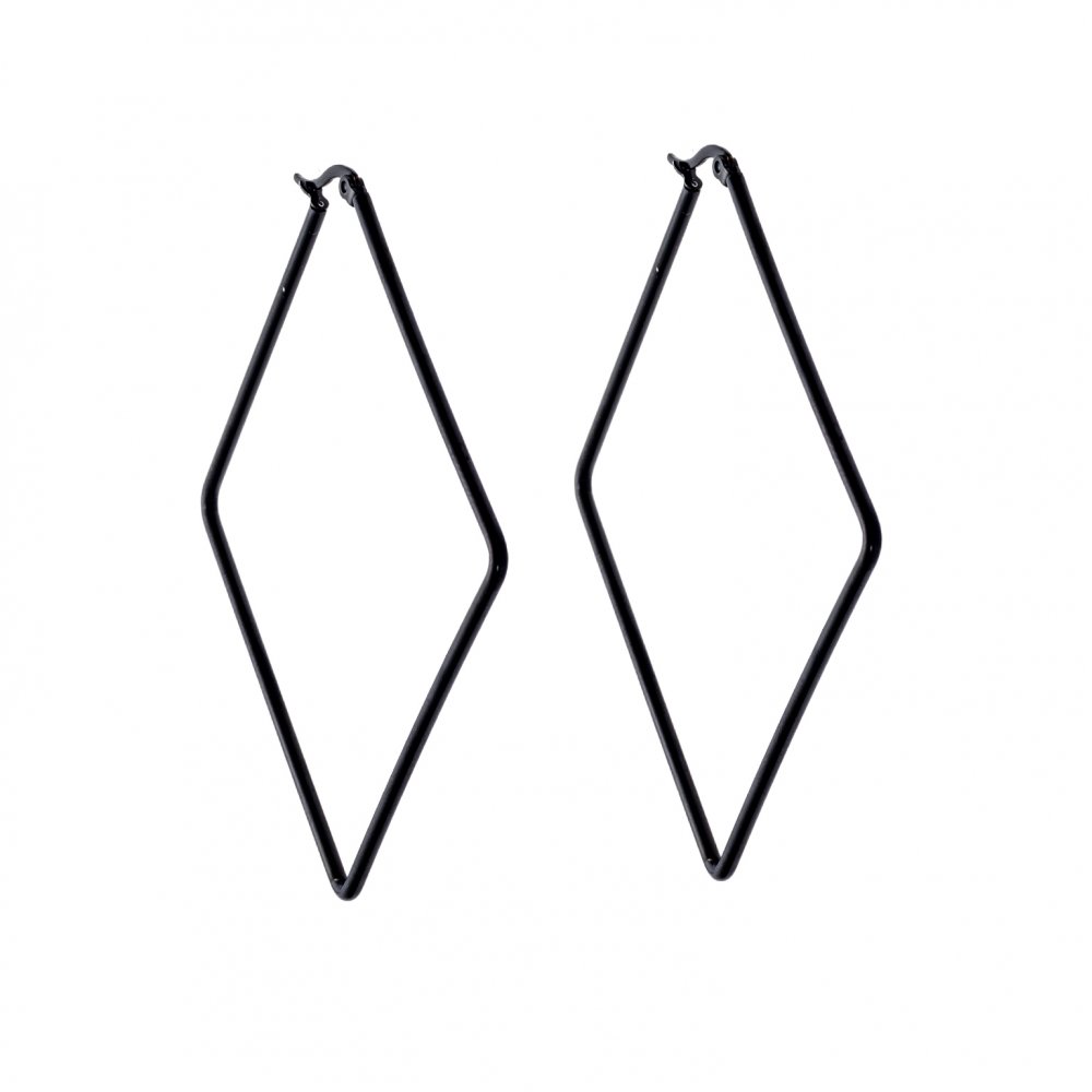 Σκουλαρίκια Senza Steel 5,5cm Black Plated - SSD3785BK