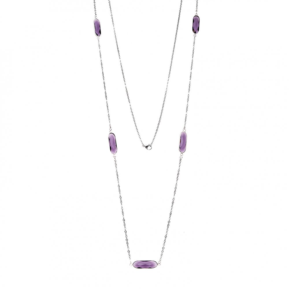 Κολιέ Γυναικείο SΕΝΖΑ Silver Steel - SSD3843-11