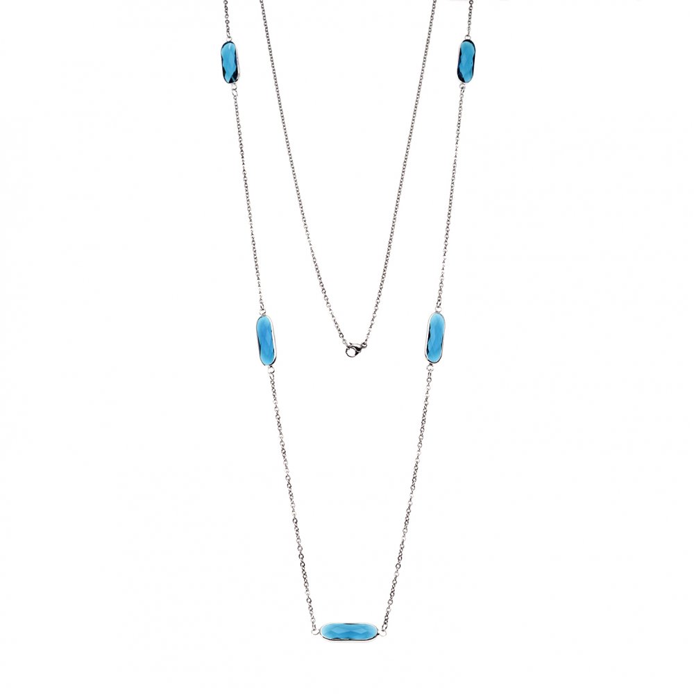 Κολιέ Γυναικείο SΕΝΖΑ Silver Steel - SSD3843-13