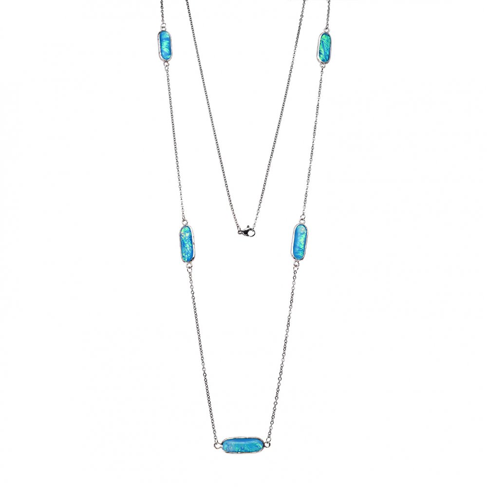 Κολιέ Γυναικείο SΕΝΖΑ Silver Steel - SSD3843-16