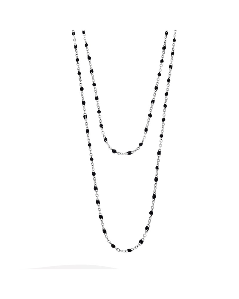 Κολιέ Ροζάριο Διπλό Senza Steel - SSD4068