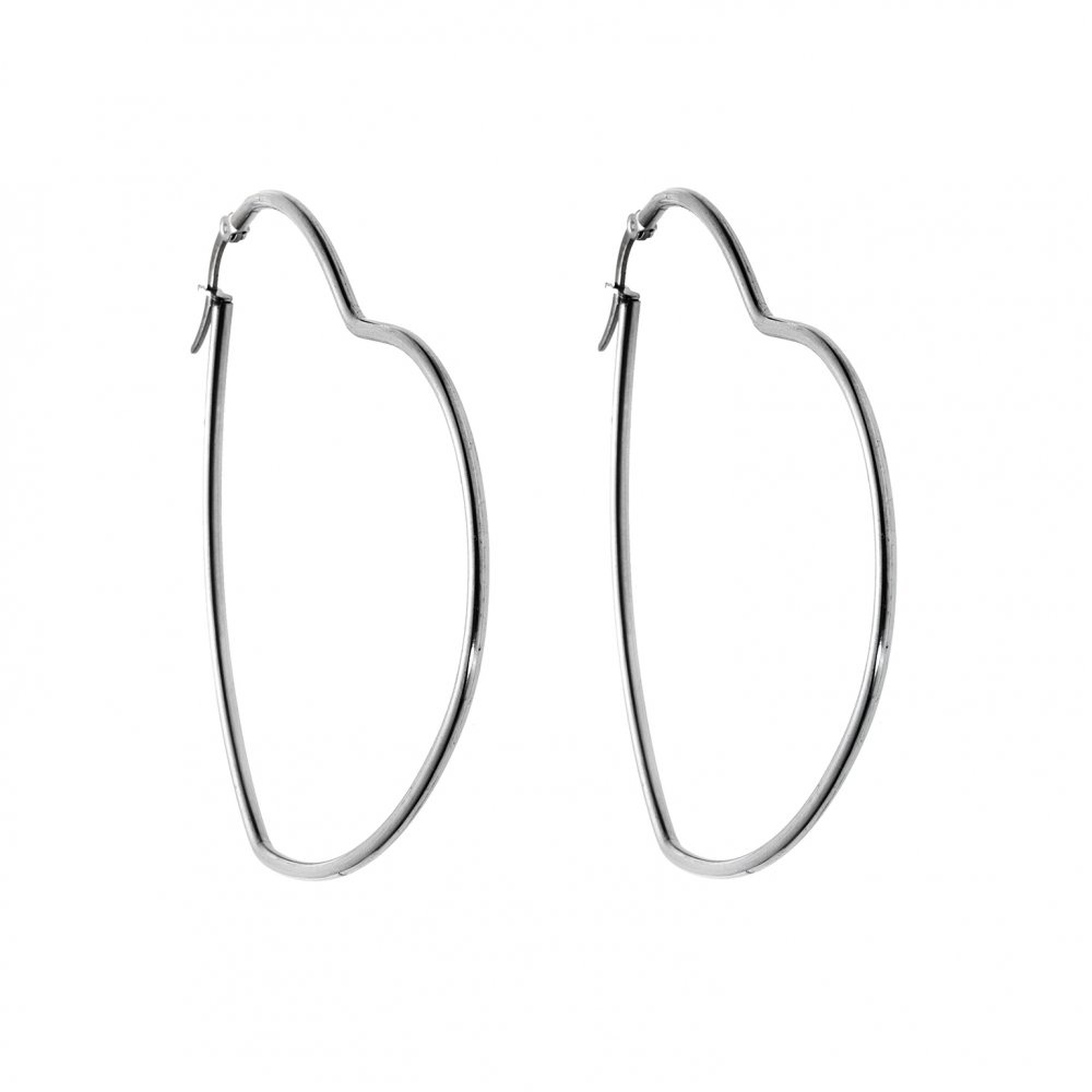 Σκουλαρίκια SENZA Steel 6 cm - SSD4075SR