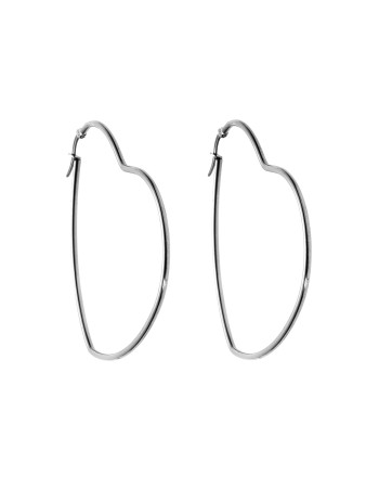 Σκουλαρίκια SENZA Steel 6 cm - SSD4075SR