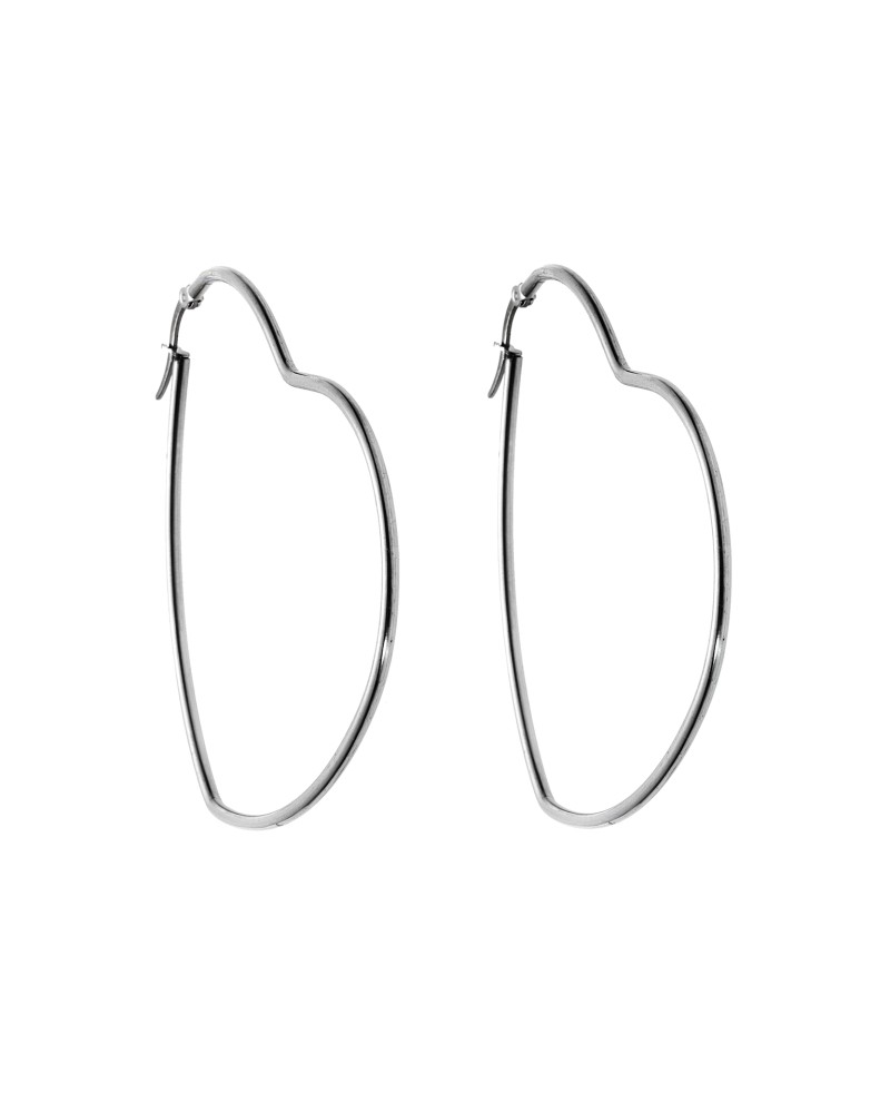 Σκουλαρίκια SENZA Steel 6 cm - SSD4075SR