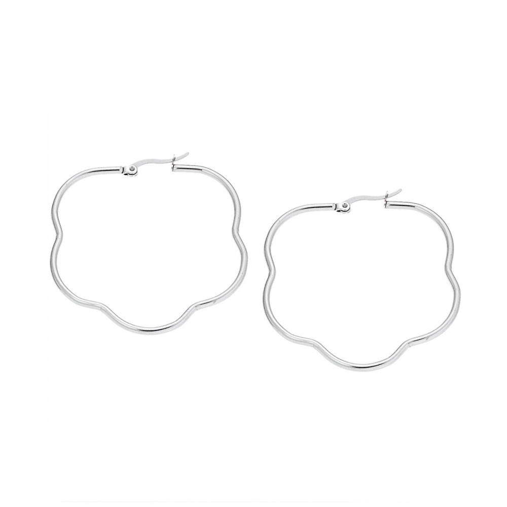 Σκουλαρίκια Senza Steel 4,5 cm - SSD4077SR