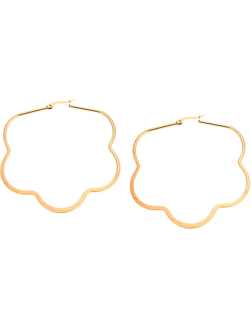 Σκουλαρίκια Senza Steel 6 cm Gold Plated - SSD4078GD