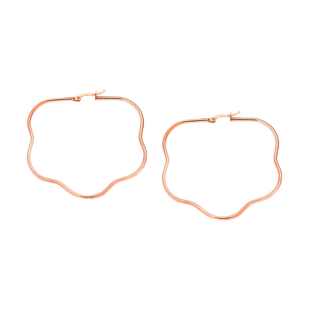 Σκουλαρίκια Senza Steel 6 cm Rose Gold Plated - SSD4078RG