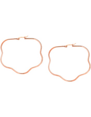Σκουλαρίκια Senza Steel 6 cm Rose Gold Plated - SSD4078RG