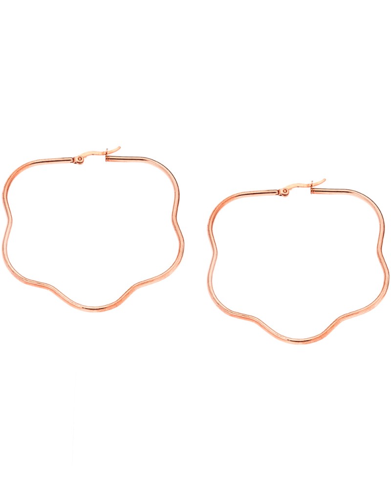 Σκουλαρίκια Senza Steel 6 cm Rose Gold Plated - SSD4078RG