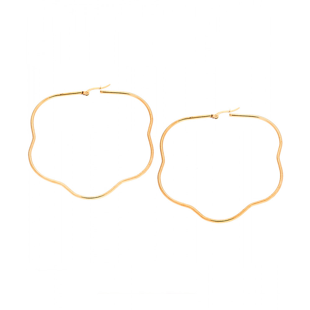 Σκουλαρίκια Senza Steel 6,5 cm Gold Plated - SSD4079GD