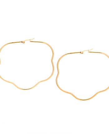 Σκουλαρίκια Senza Steel 6,5 cm Gold Plated - SSD4079GD