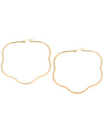 Σκουλαρίκια Senza Steel 6,5 cm Gold Plated - SSD4079GD