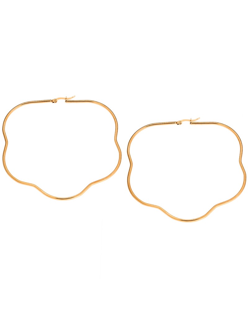 Σκουλαρίκια Senza Steel 7,5 cm Gold Plated - SSD4080GD