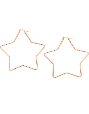 Σκουλαρίκια Senza Steel 7 cm Rose Gold Plated - SSD4083RG