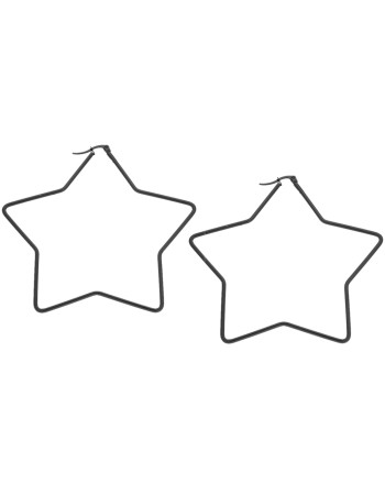 Σκουλαρίκια Senza Steel 8 cm Black Plated - SSD4084BK