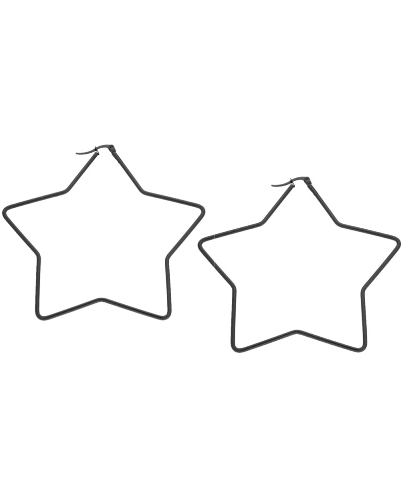 Σκουλαρίκια Senza Steel 8 cm Black Plated - SSD4084BK