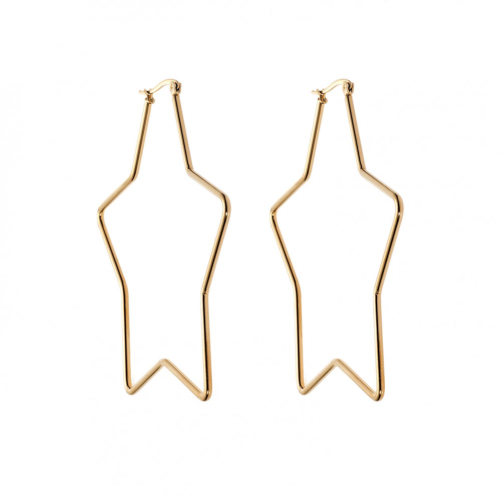 Σκουλαρίκια Senza Steel 8 cm Gold Plated - SSD4084GD