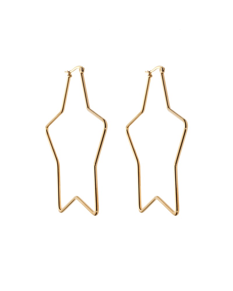 Σκουλαρίκια Senza Steel 8 cm Gold Plated - SSD4084GD