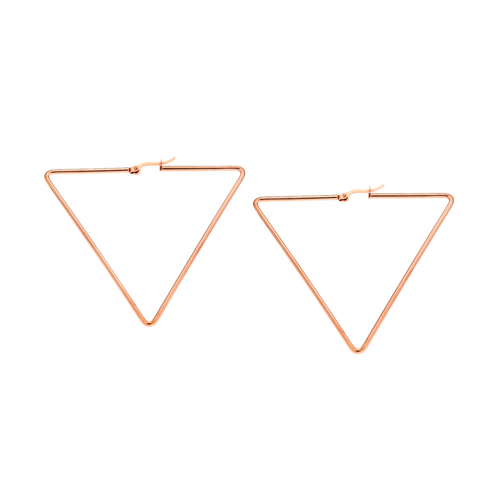 Σκουλαρίκια Senza Steel 6 cm Rose Gold Plated - SSD4087RG