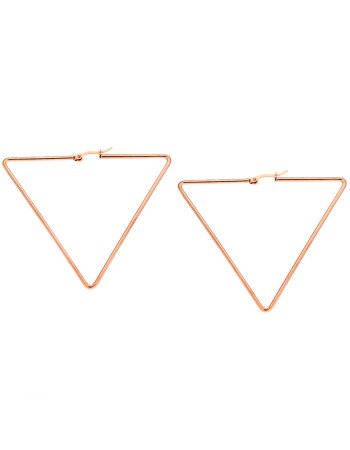 Σκουλαρίκια Senza Steel 6 cm Rose Gold Plated - SSD4087RG