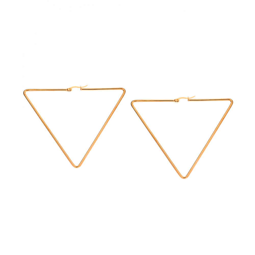 Σκουλαρίκια Senza Steel 7 cm Gold Plated - SSD4088GD