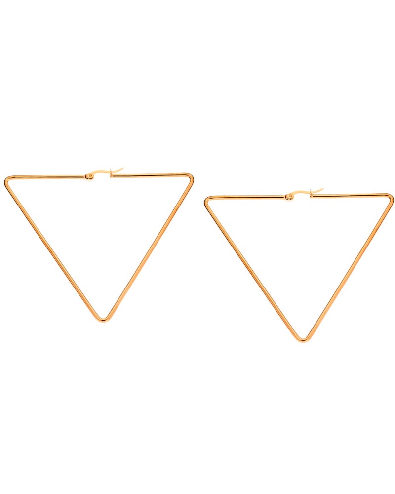 Σκουλαρίκια Senza Steel 7 cm Gold Plated - SSD4088GD