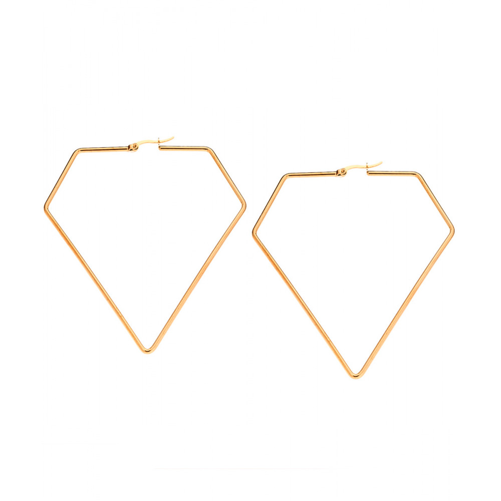 Σκουλαρίκια Senza Steel 8 cm Gold Plated - SSD4091GD