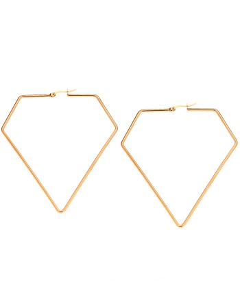 Σκουλαρίκια Senza Steel 8 cm Gold Plated - SSD4091GD