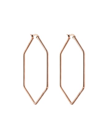 Σκουλαρίκια Senza Steel 5 cm Rose Gold Plated - SSD4092RG