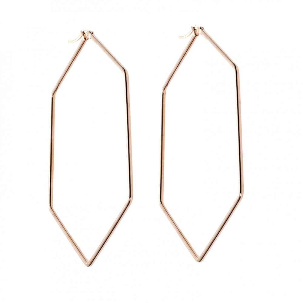 Σκουλαρίκια Senza Steel 8 cm Rose Gold Plated - SSD4093RG