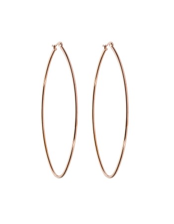 Σκουλαρίκια Senza Steel 8X5,5 cm Rose Gold Plated - SSD4099RG