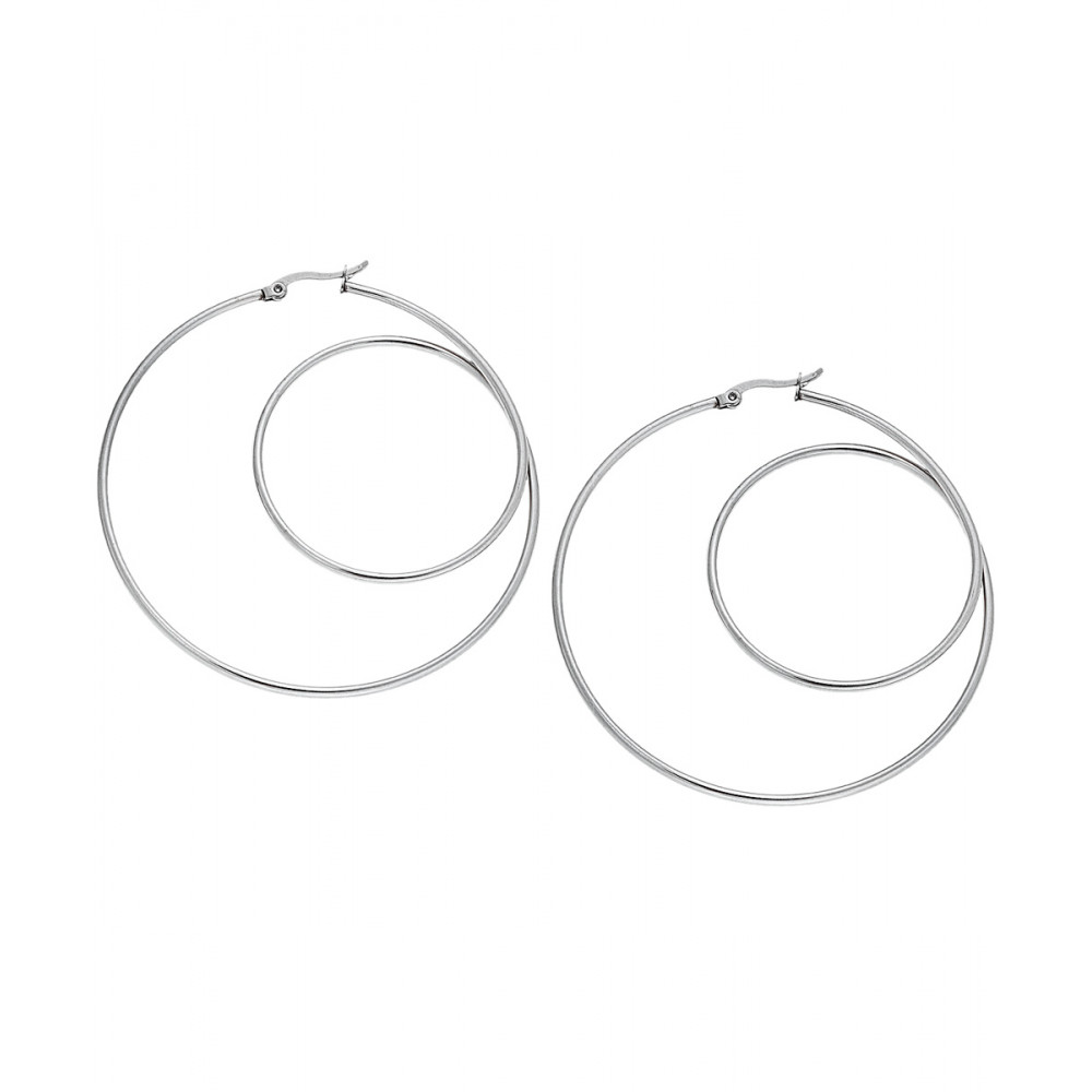 Σκουλαρίκια Senza Steel 6 cm - SSD4105SR