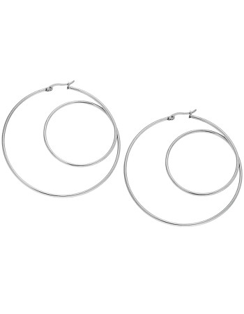 Σκουλαρίκια Senza Steel 6 cm - SSD4105SR