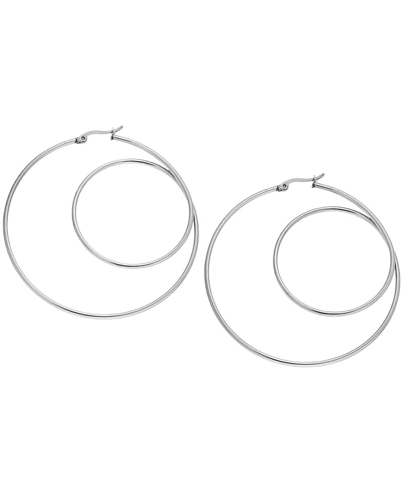 Σκουλαρίκια Senza Steel 6 cm - SSD4105SR