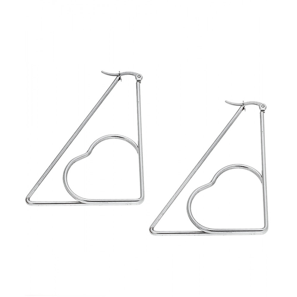 Σκουλαρίκια Senza Steel 5,5 X4 cm - SSD4107SR