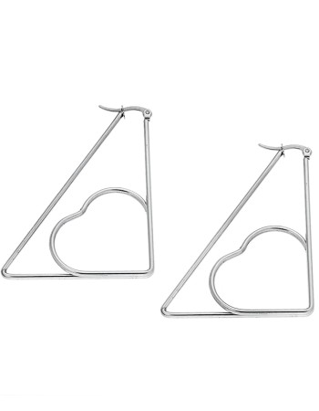 Σκουλαρίκια Senza Steel 5,5 X4 cm - SSD4107SR