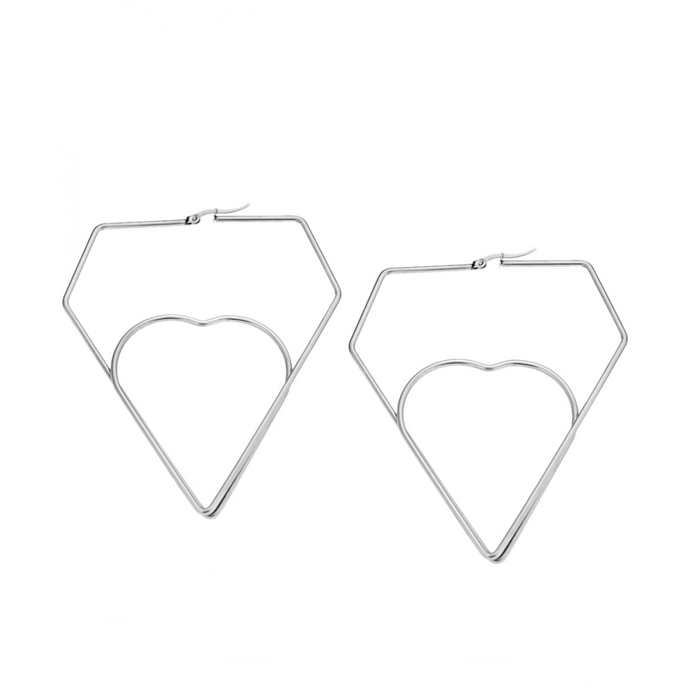 Σκουλαρίκια Senza Steel 8 X7 cm - SSD4108SR