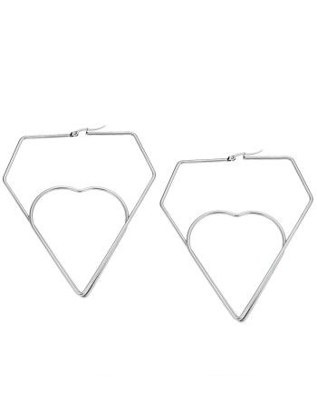 Σκουλαρίκια Senza Steel 8 X7 cm - SSD4108SR