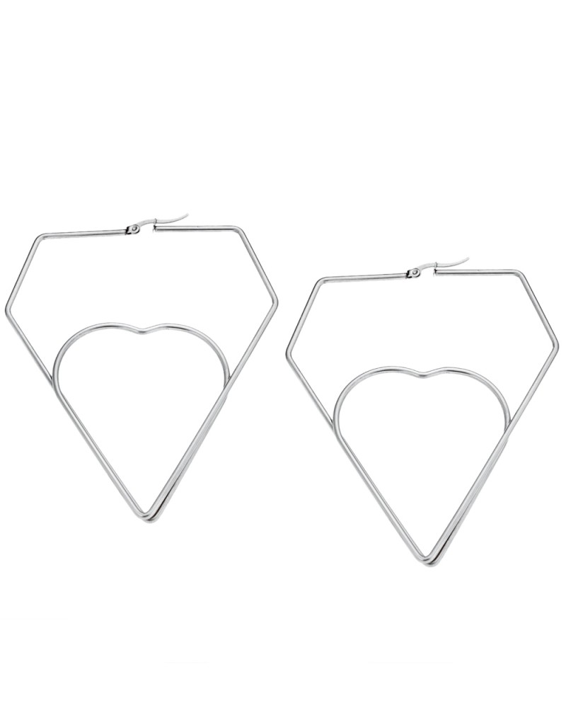 Σκουλαρίκια Senza Steel 8 X7 cm - SSD4108SR