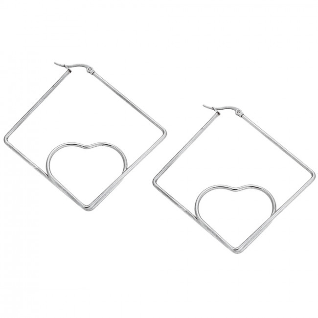 Σκουλαρίκια Senza Steel 4,5 cm - SSD4109SR