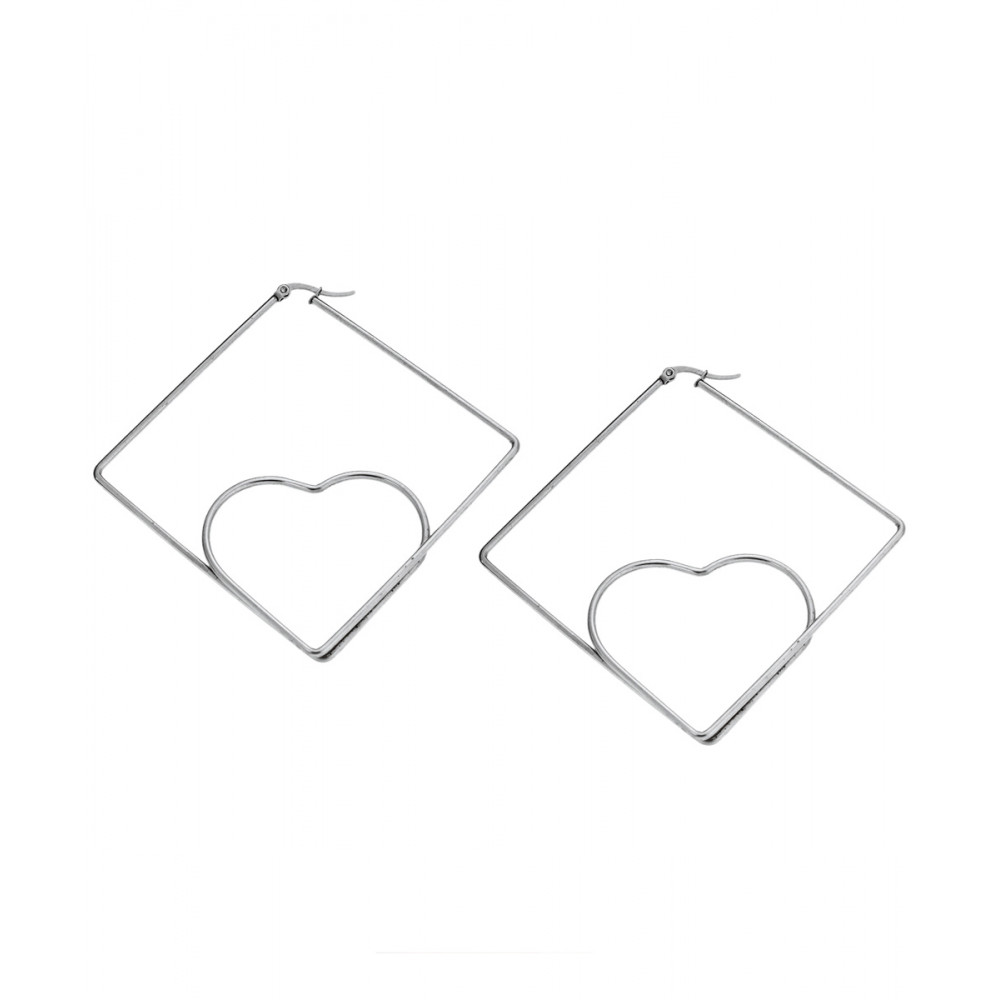 Σκουλαρίκια Senza Steel 6 cm - SSD4110SR