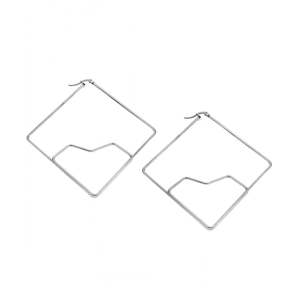 Σκουλαρίκια Senza Steel 6 cm - SSD4112SR