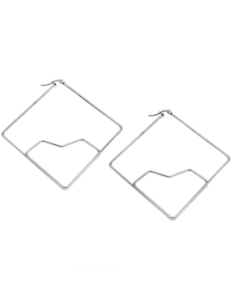 Σκουλαρίκια Senza Steel 6 cm - SSD4112SR