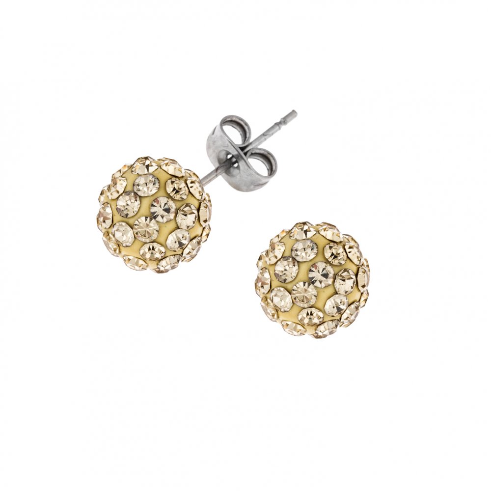 Σκουλαρίκια Senza Steel Yellow Strass - SSD41207