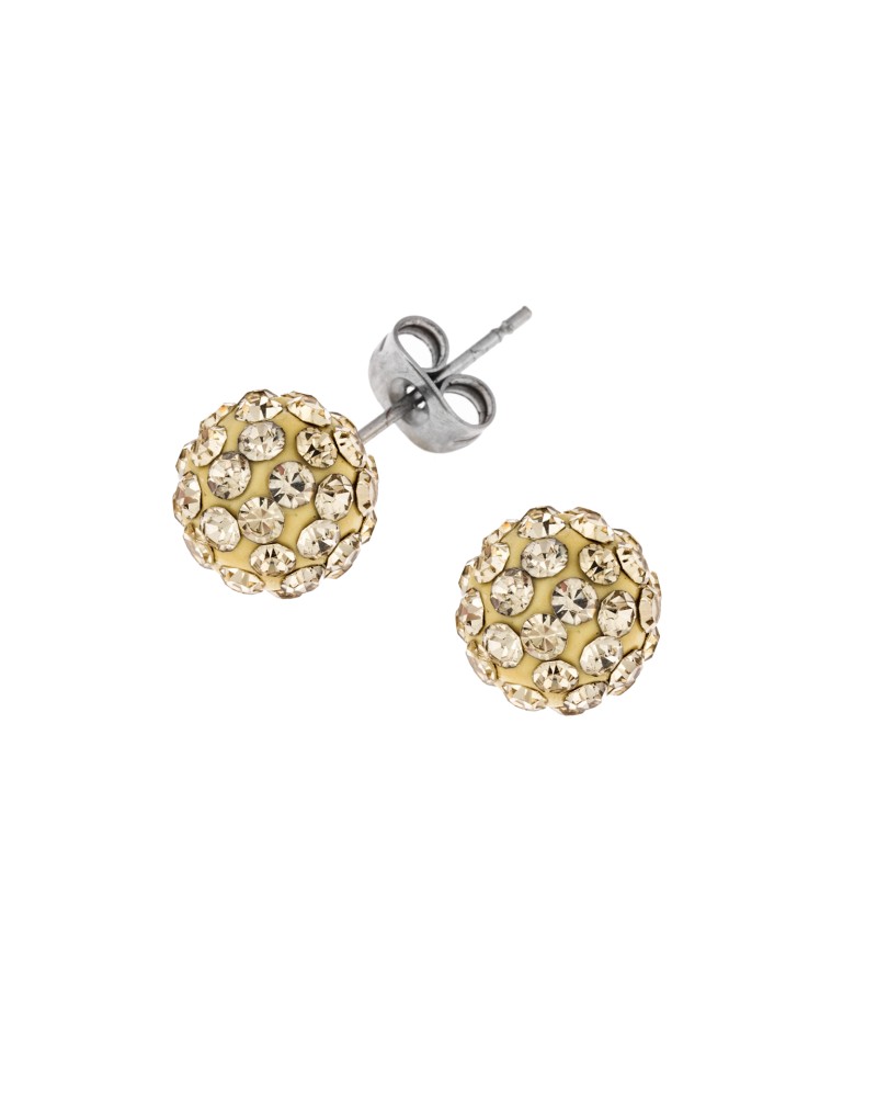 Σκουλαρίκια Senza Steel Yellow Strass - SSD41207