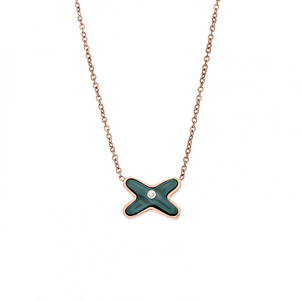 Κολιέ Γυναικείο SΕΝΖΑ Steel Rose Gold Plated - SSD4135RG