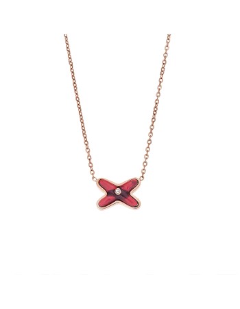 Κολιέ Γυναικείο SΕΝΖΑ Steel Rose Gold Plated - SSD4135RR