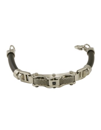 Βραχιόλι Ανδρικό Senza Black Rubber Strap - SSD41832